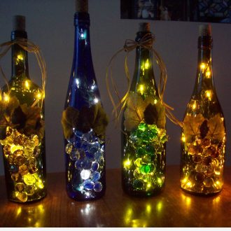 Светильники из бутылок